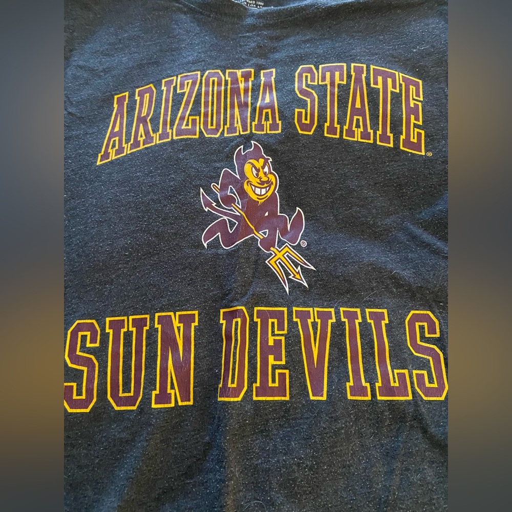 Arizona State University ASU Sundevils Dark Gray T Shirt Size Large - Picture 2 of 4